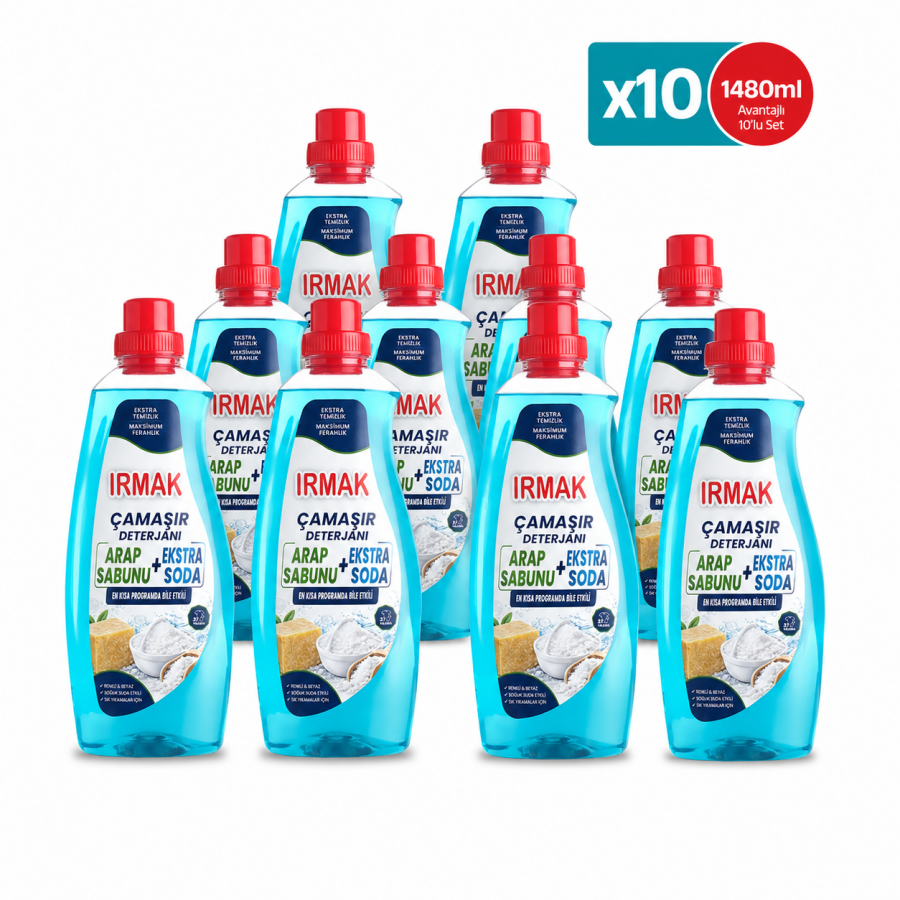 IRMAK Sıvı Çamaşır Deterjanı x10 Adet - 1480ml