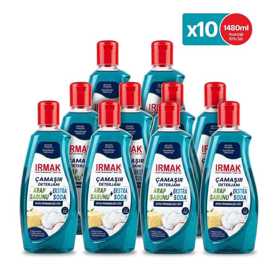 IRMAK Sıvı Çamaşır Deterjanı x10 Adet - 1480ml